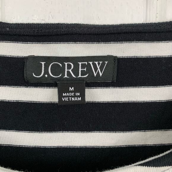 J.Crew Women Dress Midi Sleeveless Nautical Preppy Striped Summer Coastal Medium - Picture 5 of 8